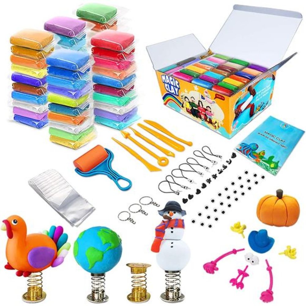 Modeling Clay Kit - 50 Colors Air Dry Ultra Light Magic Clay with Tools